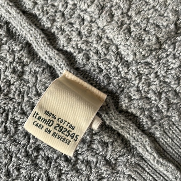 LL Bean basket weave gray, open cardigan XS - Picture 3 of 5